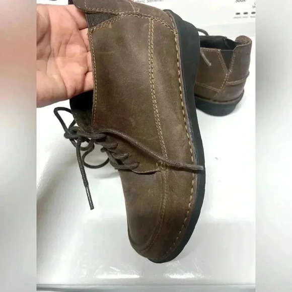 Clarks bendables upper Leather Ankle Boots Womans size 7.0 🤎brown color - Picture 11 of 13